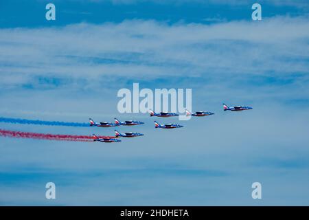 airshow, fliegende Staffel, staffelflug, Airshows, fliegende Staffel Stockfoto