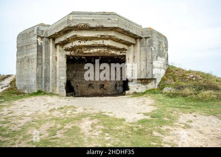 Bombenschutz, atlantikküste, camaret sur mer, Bombenschutz, atlantikküste Stockfoto