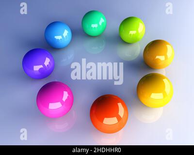 Kreis, Ring, Kugeln, Kreise, Ringe, Ball Stockfoto