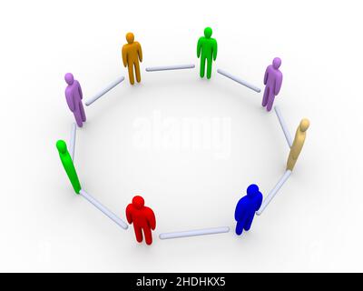 Zusammengehörigkeit, Gruppe, Gemeinschaft, gemeinsam, Zusammenhesungen, Menschenmenge, Gruppen, Gemeinschaften, Zusammenkünfte Stockfoto