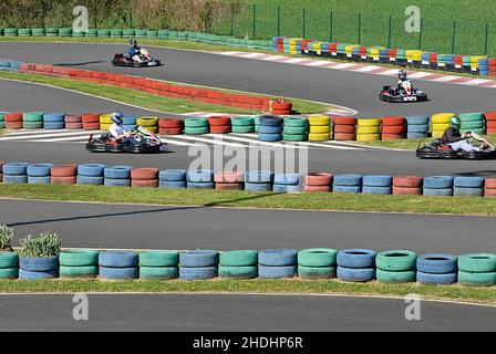 Kurs, Kart, Go Cart, Kurse, Karts, Go-Carts Stockfoto