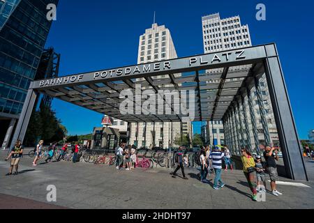 Bahnhof, berlin, potsdamer platz, Infrastruktur, Bahnhöfe, potsdamer Platz, Infrastrukturen Stockfoto