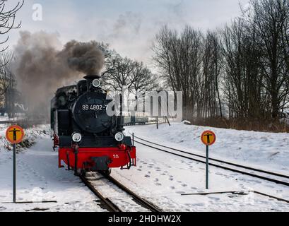 Dampflokomotive, Dampflokomotiven Stockfoto