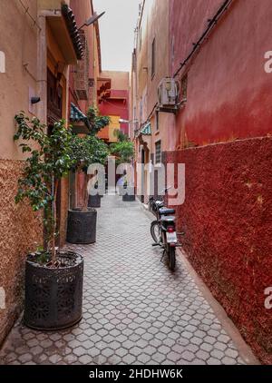 Alley, marrakesch, Gassen, Marrakeshs Stockfoto