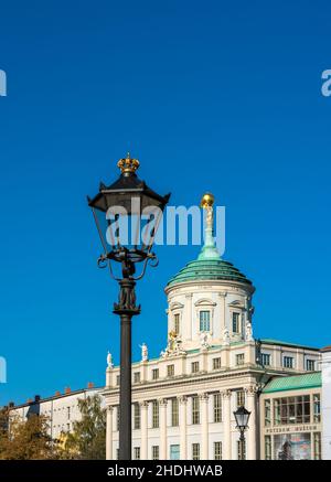 potsdam, altes Rathaus, potsdamer dämme Stockfoto
