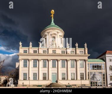 potsdam, altes Rathaus, potsdamer dämme Stockfoto