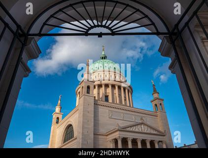 potsdam, nikolaikirche, potsdamer dämme, Nikolaikirchen Stockfoto