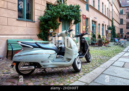 Retro, berlin, Roller, altmodisch, Retro-Stil, Roller Stockfoto