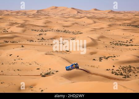 500 Sotnikov Dmitry (rus), Akhmadeev Ruslan (rus), Akhmetzianov Ilgiz (rus), Kamaz-Master, Kamaz 43509, T5 FIA Camion, Aktion während der Etappe 5 der Rallye Dakar 2022 um Riad, am 6th 2022. Januar in Riad, Saudi-Arabien - Foto Florent Gooden / DPPI Stockfoto