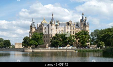 Schloss schwerin, Schlösser schwerin Stockfoto