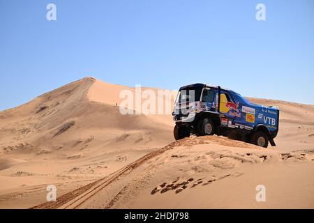 500 Sotnikov Dmitry (rus), Akhmadeev Ruslan (rus), Akhmetzianov Ilgiz (rus), Kamaz-Master, Kamaz 43509, T5 FIA Camion, Aktion während der Etappe 5 der Rallye Dakar 2022 um Riad, am 6th 2022. Januar in Riad, Saudi-Arabien - Foto Gigi Soldano / DPPI Stockfoto