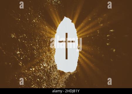 Grab von Jesus Christus. Kreuzigung Und Auferstehung. Stockfoto