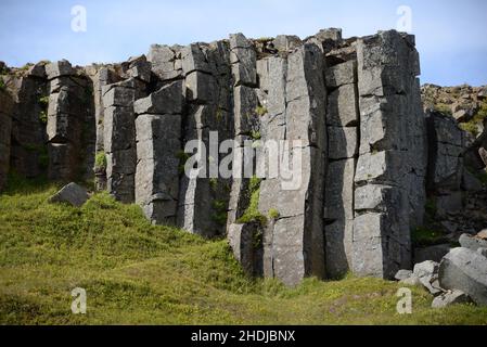 Snæfellsnes, Gerduberg Stockfoto