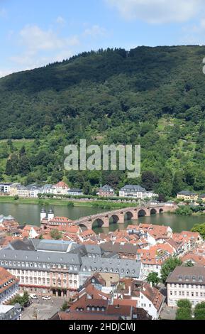 heidelberg, neckar, alte Brücke, heidelbergs, Nacken, Alte Brücken Stockfoto