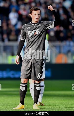 Roma, Italien. 06th Januar 2022. Liam Henderson vom FC Empoli reagiert während des Fußballspiels der SS Lazio und des FC Empoli im Olimpico-Stadion in Rom (Italien) am 6th. Januar 2022. Foto Antonietta Baldassarre/Insidefoto Kredit: Insidefoto srl/Alamy Live News Stockfoto