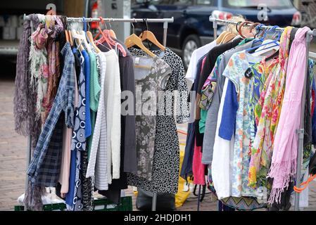 Kleidung, Flohmarkt, Junk-Markt, Flohmärkte, Junk-Märkte Stockfoto