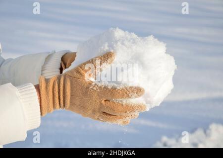 Formen, Schneeballschlacht, Schneeball, Form, Schneeballschlachten, Schneebälle Stockfoto