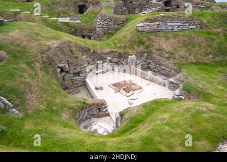 Skara Brae, Festland Orkney, Schottland Großbritannien Stockfoto