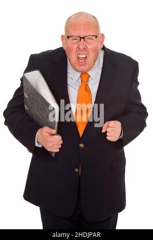 Mann, Geschäftsmann, wütend, Chef, Kerl, Männer, Geschäftsleute, Führungskräfte, Führungskräfte, Führungskräfte, Manager, wütend, wütend, Manager Stockfoto