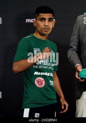 Aktenfoto vom 12-08-2021 von Ukashir Farooq, der im Alter von 26 Jahren gezwungen wurde, sich aus dem Boxen zurückzuziehen. Ausgabedatum: Donnerstag, 6. Januar 2022. Stockfoto
