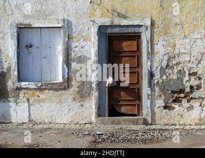 Vordertür, Dorf, Fassade, Vordertüren, Vordertür, Dörfer, Fassaden Stockfoto