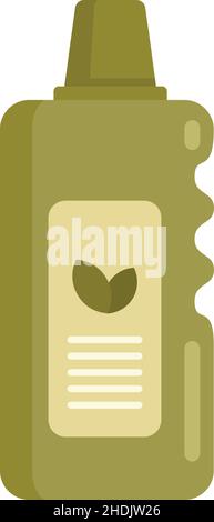 Symbol für Öko-Dünger. Flache Darstellung des Vektorsymbols für Öko-Dünger auf weißem Hintergrund Stock Vektor