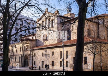 Kirche von San Nicolás de Bari in Pamplona. Navarra, Spanien. Stockfoto