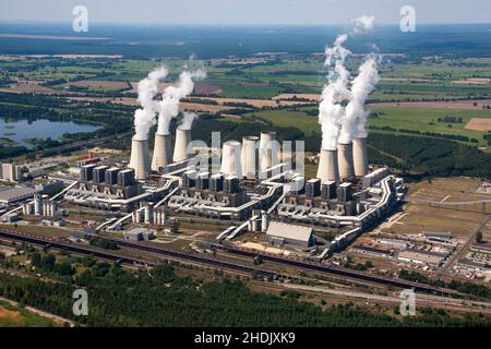 Wärmekraftwerk, Kraftwerk jänischwalde, Wärmekraftwerke Stockfoto