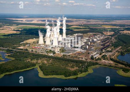 Wärmekraftwerk, Kraftwerk jänischwalde, Wärmekraftwerke Stockfoto