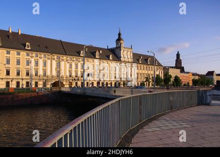 universität, breslau, Universität von Wrocław, Universitäten, Wroclaws, universitas wratislaviensis, uniwersytet wroclawsk, uniwersytet wrocławsk, uwr Stockfoto