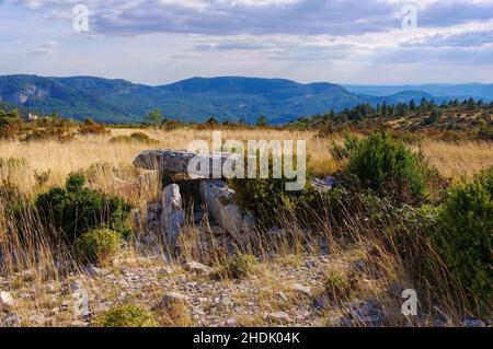 frankreich, Megalith, Dolmen, Dolmen de la roque, frances, Megaliths, Dolmen Stockfoto