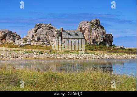 bretagne, Côte de Granit Rose, Brittanies, Côte de Granit Rosen Stockfoto