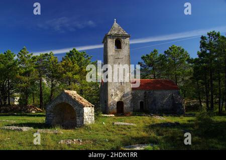 kirche, St. peter, starigrad paklenica, Kirchen, St. peters Stockfoto