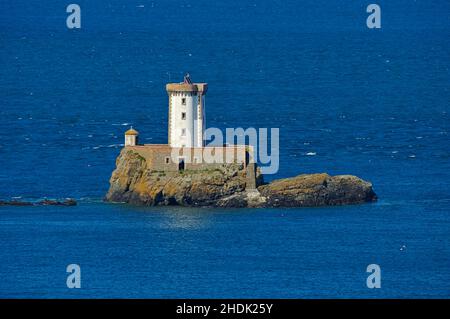 Leuchtturm, pointe de Plouezec, Leuchttürme Stockfoto