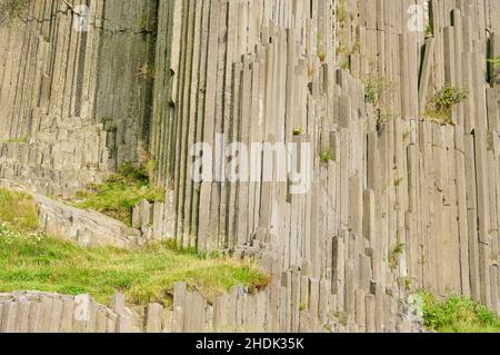 Basalt, Basaltsäulen, Basaltsäulen, Basaltsäulen Stockfoto