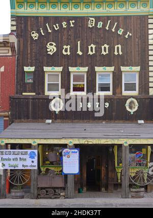 Der historische Silver Dollar Saloon in der Bergbaustadt Leadville CO Stockfoto