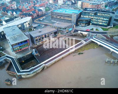 Kingston-upon-Hull von oben Stockfoto