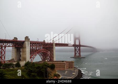 Nebel, san francisco, goldene Torbrücke, Nebel, san franciscos, golden Gate Bridges Stockfoto