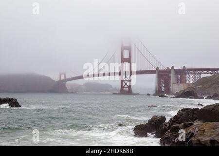 Nebel, san francisco, goldene Torbrücke, Nebel, san franciscos, golden Gate Bridges Stockfoto