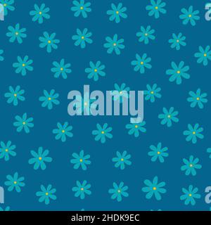 Schöne nahtlose Muster mit Blumen, Vektor-Illustration Stock Vektor