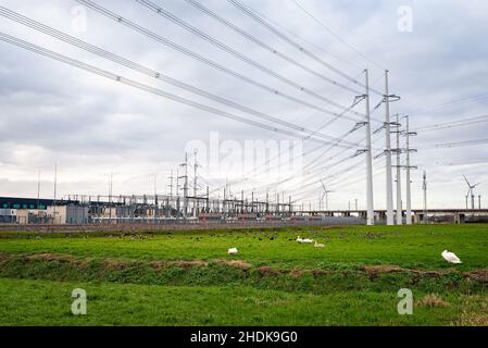 Hochspannungsumwandlungsstation in Zoetermeer, Niederlande Stockfoto