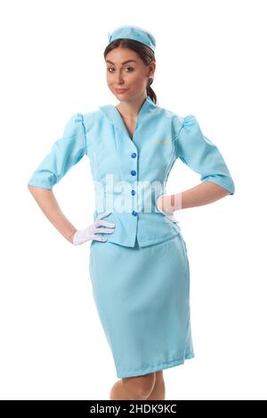 Uniform, Kabinenbesatzung, Stewardess, Uniformen, Kabinenbesatzungen, Flugbegleiter Stockfoto