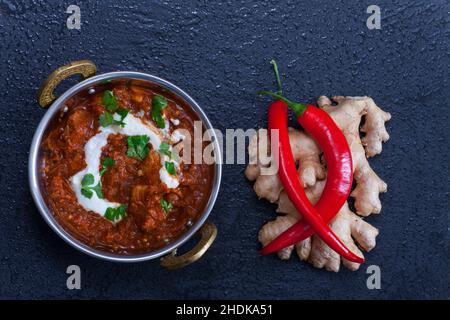 Eintopf, Hühnercurry, Eintöpfe, Hühnercurries, Hähnchencury Stockfoto