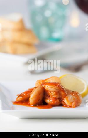 Gebackene Bohnen, gigantes Plaki Stockfoto