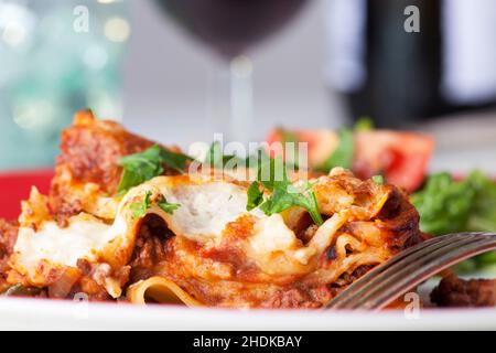 Lasagne, Lasagne Stockfoto