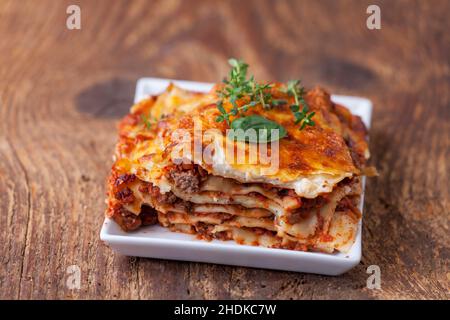 Lasagne, Nudelauflauf, Lasagnen, Auflauf, Nudelauflauf Stockfoto