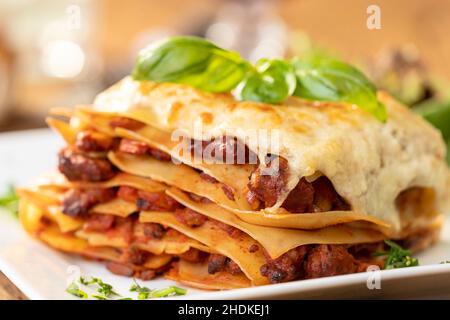 Lasagne, Nudelauflauf, Lasagnen, Auflauf, Nudelauflauf Stockfoto