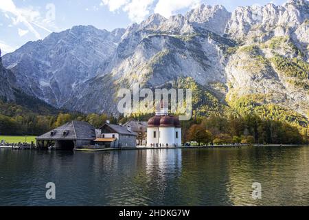 königssee, St. bartholomäus, königssee, St. Bartholomäus Stockfoto