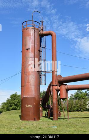 Die alte Gasanlage im Gas Works Park, Fremont, Seattle, Washington Stockfoto