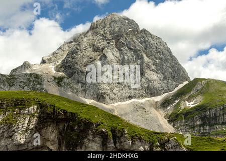 die julischen alpen, mangart, Nationalpark triglav, Mangarts Stockfoto